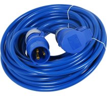 SPARES2GO 16A 14M 240V 1,5 mm īpaši garš pagarinātājs ārtelpai, autofurgonam, treilerim Zils