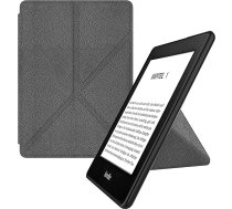 MyGadget Origami futrālis Amazon Kindle Paperwhite 10. paaudzes (2018. gada modelis - PQ94WIF - 6 collas) - Mākslīgā āda - Automātiska miega/modināšanas funkcija - Flip Case, pelēks