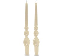 2 ar rokām darinātu ziloņkaula svečturu komplekts Augstums 30 cm