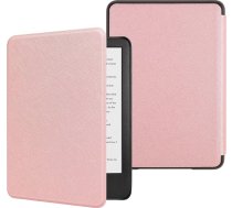 DMLuna Kindle (11. paaudze, 2022) apvalks, īpaši plāns, viegls, aizsargājošs, izturīgs, augstas kvalitātes PU ādas vāciņš ar automātiskās miega modināšanas funkciju (rozā zelta krāsā)