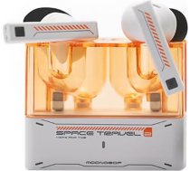 Moondrop Space Travel 2 HiFi trokšņu slāpēšanas austiņas TWS Wiress Bluetooth 6.0 ANC ar zemu latentuma intervālu spēļu režīmā SBC/AAC (baltas)
