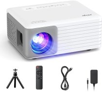 Mini projektors, AKIYO Mini projektors, portatīvais filmu projektors 1080P, atbalsta bērnu dāvanu, mājas kinozāles video projektors, saderīgs ar viedtālruni/TV stick/HDMI/AV