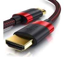 CSL - 8k / 4k HDMI kabelis 2.1/2.0-5m - 8K @ 60Hz / 120Hz - 4K @ 240Hz - 48 Gbit/s - 3D - īpaši ātrdarbīgs ar Ethernet - TV Blu-ray PS5 Xbox X Series X Switch - melns - 5 metri