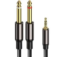 VIOY 2 Pack 6.35mm to 3.5mm Stereo Audio kabelis 1m skaļruņa kabelis datoram, CD atskaņotājam, multimediju skaļrunim un pastiprinātājam