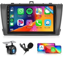 Hodozzy 2G + 64G Android auto radio Toyota Avensis T27 2008-2015 ar bezvadu Carplay Android auto spoguļa saiti, radio ar 2 DIN 9 collu skārienjūtīgo ekrānu navigācijas DSP Bluetooth WiFi FM/RDS radio, stūres iekārta
