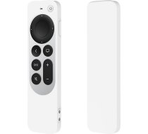 Silikona tālvadības pults Apple TV Siri tālvadības pults - Silikona tālvadības pults apvalks Apple TV 4K / HD Siri tālvadības pults (2./3. paaudze) - Balts