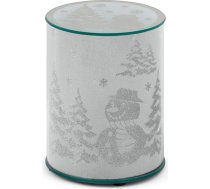 H&h Alzata in vetro natale effetto glitter ar LED gaismas diodēm cm15xh20
