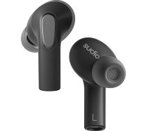 Sudio E3 Black, In-Ear, True Wireless, ūdensizturīgs, IPX4, Bluetooth v5.3, USB-C, 6 stundu atskaņošanas laiks