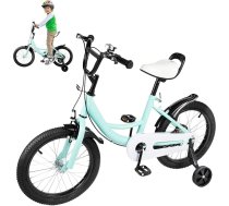 OUBUBY 16 collu bērnu kalnu velosipēds Bērnu MTB velosipēds zēniem un meitenēm no 5-8 gadiem Viegls Pannier Rack Bērnu velosipēdi Regulējams augstums Velosipēds ar stabilizatoriem un rokas bremzēm