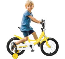 Tagowao 16 collu bērnu velosipēds ar papildu riteni, regulējams augstums, bērnu velosipēds zēniem un meitenēm, jauniešu velosipēds āra izbraucieniem, dzeltens
