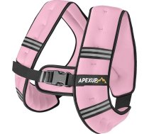 APEXUP Svara veste vīriešiem, 10 LB, atstarojošas svītras, svara veste sievietēm, treniņu aprīkojums spēka treniņiem, skriešanai (pasteļrozā)