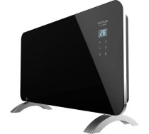 Cecotec stikla konvektors Warm 6670 Crystal Connection, WiFi vadība, regulējams termostats, taimeris, grīdas statīvs, piemērots vannas istabai (IP24), kluss, 1500 W