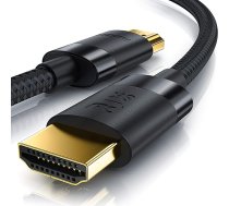 CSL - 8k / 4k HDMI kabelis 2.1/2.0-5m - 8K @ 60Hz / 120Hz - 4K @ 240Hz - 48 Gbit/s - 3D - īpaši ātrdarbīgs ar Ethernet - TV Blu-ray PS5 Xbox X Series X Switch - melns - 5 metri