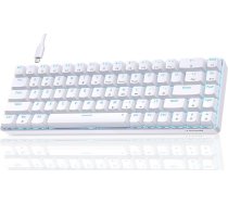 Dierya ×TMKB T68se spēļu mehāniskā tastatūra, 60% procentuālā tastatūra ar zilu klikšķu slēdzi, īpaši kompakta mini 68 taustiņi, anti-hosting, C tipa datu kabelis, ASV izkārtojums PC Windows spēlētājam rakstītājam