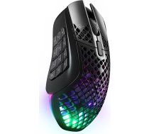 SteelSeries Aerox 9 Wireless - RGB spēļu pele ar atvērumiem virsmā - Viegla, ūdensnecaurlaidīga konstrukcija - 18 pogas - Bluetooth/2,4 GHz - Optiskais TrueMove Air sensors ar 18 000 DPI