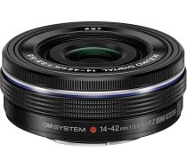 OM SYSTEM M Zuiko Digital 14-42 mm F3.5-5.6 EZ objektīvs, standarta tālummaiņa, piemērots visām MFT kamerām (Olympus OM-D un Pen modeļi, Panasonic G sērija), melns