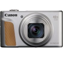 Canon SX740 HS PowerShot digitālā kamera sudraba krāsā - praktiska kompaktkamera ar 4K izšķirtspēju un hibrīda autofokusu - Canon Powershot kamera ar 40x optisko tālummaiņu - automātiska pārraide, izmantojot WLAN un Bluetooth