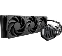 Cooler Master Master MasterLiquid 360 Atmos Stealth CPU ūdens dzesētājs - AIO ūdens dzesēšanas sistēma (TDP 300 W), divu kameru sūknis, iepriekš uzstādīti melni Mobius 120 ventilatori, LGA1851/1700 un AM5/AM4 stiprinājumi