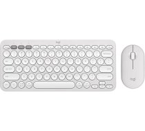 Logitech Pebble 2 Combo - ASV QWERTY izkārtojums, starptautiskais izkārtojums, balts