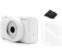 VOVMOEYA ZV-1F kameras vāciņš, Sony ZV-1F ZV-1 II vāciņš, silikona vāciņš Sony ZV-1F/ZV-1 II/ZV-1M2 ar ekrāna aizsargu [2 gab.] un kameras karstās bākas vāciņš