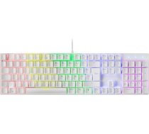 Mars Gaming MK422 White, Mehāniskā spēļu tastatūra RGB, Antighosting,Mehāniskais slēdzis Blue,French