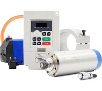 1,5 kW ER16 wassergekühlte Spindel 80 x 220 mm 0,01 mm Präzision & 1,5 kW Frequenzumrichter & Halterung & 75 W Pumpe(380v)
