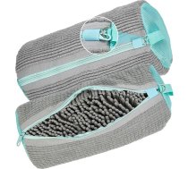 FORBELL 2 maisiņu iepakojums apavu mazgāšanai, veļas mašīnai, 39 x 19 cm, ar rāvējslēdzēju, mazgāšanas maisiņš apaviem (pelēks (2 gab.))