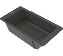 Villeroy & Boch virtuves piederumu piekaramais trauks, izvelkams plastmasas izlietnes oderējums, virtuves organizators iekarināšanai izlietnē, kvadrātveida, antracīts