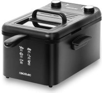 Cecotec CleanFry Infinity 3000 Black Fritteuse. 3 L Fassungsvermögen, Temperatur bis zu 190 ºC, 30 Min. Timer, Spülmaschinengeeigneter glasierter Innentopf, OilCleaner Filter, 2400 W.