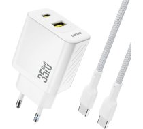 Dudao Strāvas lādētājs ar USB-C kabeli 1m 35W - balts