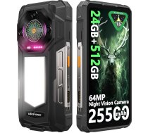 Ulefone Armor 33 Āra mobilais tālrunis AI viedtālrunis 25500mAh 66W 24GB + 512GB/SD-2TB, 6,95 collu FHD+ 120Hz 118dB skaļrunis Android 15 ar 1100LM daudzpusīgu LED apgaismojumu 50MP + 64MP nakts redzamības / 3 lodziņi