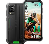 Blackview BV4800 Pro Android 14 Āra mobilais tālrunis 2025, 12GB + 128GB Būvlaukuma mobilais tālrunis, 6,56 collu HD+ āra viedtālrunis NFC, 16 MP kamera, 5180 mAh, IP68 ūdensizturīgs, Dual SIM 4G, 5G
