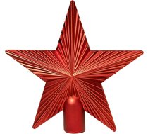 HEITMANN DECO Ziemassvētku eglīšu rotāklis no plastmasas - moderna eglīšu zvaigzne eglītes rotālim - sarkana zvaigzne, 20 x 19 cm