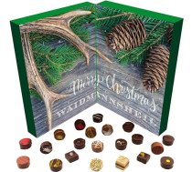 Hallingers Ziemassvētku vecīša adventes kalendārs Šokolādes dāvanas roku darbs ar spirtu no smalkas kakao šokolādes (kaste) - Adventes kalendārs Jaunumi un adventes kalendāra pildījums | Apsveicam Hanuka draugu