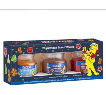 Haribo aromātisko sveču dāvanu komplekts | Saldā ziema | 3 smaržīgās sveces Ziemassvētkiem | Dāvanas sievietēm | Sveču komplekts mājai | 3 x 85 g smaržīgās sveces stiklā