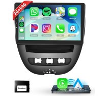 10,1 collu Carplay auto radio Citroen C1/Toyota Aygo/Peugeot 107, zemofo Touchscreen Android 2G+64G ar Wireless Carplay Android Car, Bluetooth/GPS/WiFi/FM/RDS/HiFi/USB/Stūres vadības stūres vadības pults