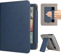 RSAquar futrālis 7 collu Kindle Colorsoft Signature Edition un jaunajam Kindle Paperwhite (2024. gada izlaidums), pilnībā aizsargājošs futrālis ar automātisku miega režīmu, siksniņu rokām un salokāmu statīvu - zils