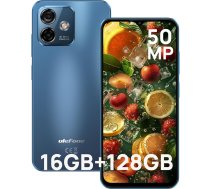 Ulefone Note 16 Pro viedtālrunis bez līguma, 16GB + 128GB/SD-256GB Mobilais tālrunis 4400mAh ar 50MP kameru Octa Core 6,52 collu HD+ 5Ghz WiFi Android 13 Dual SIM pirkstu nospiedumi/Face ID/4G/GPS/OTG/Blue
