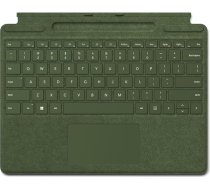 Microsoft Surface Pro Signature tastatūra ar pildspalvas turētāju Surface Pro 8, 9, X (AZERTY franču valodā) - meža zaļa (atjaunota)