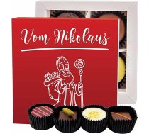 Hallingers Vom Nikolaus - Manufaktūras šokolāde Ziemassvētku dāvana Handmade bez alkohola no smalka kakao šokolādes (kaste) - dāvanu idejas Ziemassvētki un dāvanas Adventes kalendārs | Apsveicam Paldies F