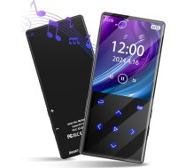 KOVCDVI 64GB MP3 atskaņotāji ar Bluetooth MP3 atskaņotājs ar skaļruni Iebūvēts 2,4 collu displejs FM radio ierakstītājs E-grāmatu modinātājs Atbalsts līdz 128GB TF kartei skriešanas ceļojumiem
