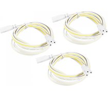 Iepakojums ar 3 lampu savienojuma kabeļiem T4 T5 T8 LED caurulēm, 150 cm, 3 kontakti, dubultā gaismas savienojuma kabelis, pagarinājuma kabelis