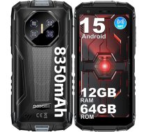 DOOGEE Fire 3 Āra viedtālrunis Android 15, 8350mAh, 12GB RAM + 64GB ROM/2TB Āra mobilais tālrunis bez līguma, astoņkodolu, 13MP + 8MP, 5,5 collu būvlaukumu mobilais tālrunis, IP68 ūdensizturīgs/NFC