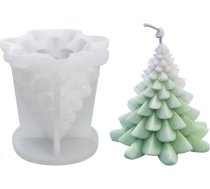 Stiesy Weihnachtskerzen-Formen, 2 Stück, Weihnachtsbaum-Silikon-Duftkerzenherstellung, Weihnachtsbaum-Säulen-Harz-Form, Gipsformen für DIY, Wachs, Seife, Kerzen, Aromatherapie, Handwerk, Zuhause