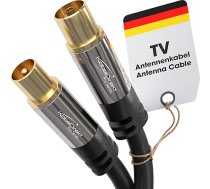 KabelDirekt antenas kabelis - 7,5 m - (nepārtraukta ekranēšana, 75 Ohm, koaksiālais spraudnis> koaksiālā ligzda, premium koaksiālais kabelis, TV, HDTV, radio, kabeļtelevīzija DVB-T, DVB-C, DVB-S, DVB-S2, FM, DAB