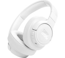 JBL Tune 770NC bezvadu austiņas ar adaptīvu trokšņu slāpēšanu un salokāmu dizainu - līdz 70 stundu akumulatora darbības laiks ar ātrās uzlādes funkciju - baltas krāsas