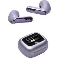 JBL Live Flex 3 bezvadu austiņas ar Bluetooth, 50 stundu akumulatora darbības laiks, True Adaptive Noise Cancelling un augstas izšķirtspējas JBL Signature Sound, IP54 ūdensizturīgas, ar ausu aizbāžņiem, violetas krāsas