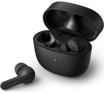 PHILIPS TAT2206BK/00 Truewireless Bluetooth austiņas ar mikrofonu/izturīgas pret sviedru iedarbību, iebūvētas ausīs, 18 stundu atskaņošanas laiks, klasisks dizains, ērti piemērotas/bezvadu, melnas, viens izmērs