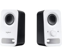 Logitech Z150 datora skaļruņi, stereo skaņa, balti + Logitech Bluetooth bezvadu audio uztvērējs
