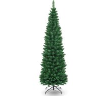 FANTASK Mākslīgā Ziemassvētku eglīte, Ziemassvētku eglīte ar metāla statīvu, Ziemassvētku eglīte ar PVC adatām, mākslīgā Ziemassvētku egle mājai, birojam, veikaliem un viesnīcām, zaļa (180 cm)
